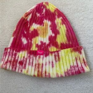 TNA Pink and Yellow Tie-Dye Beanie